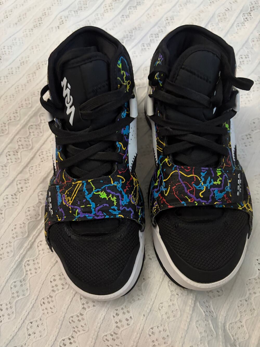 Jordan Zion 2 Noah Basketball Sneakers Black Multicolor Men's Size 8 DO9071-003